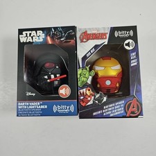 Bitty Boomers Bluetooth Speaker Lot Darth Vader  Iron Man NEW Marvel Star Wars