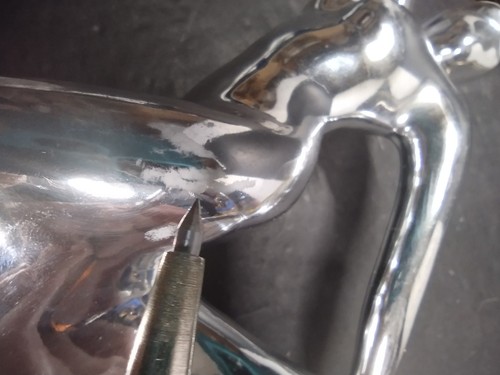Graceful Silver Art Deco Dancer Sculpture After Josephine Baker (Hagenaur) Read* - Picture 14 of 19