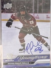 Marie-Philip Poulin Autographed ROOKIE CARD 2024 UD Young Guns #65 Montreal PWHL