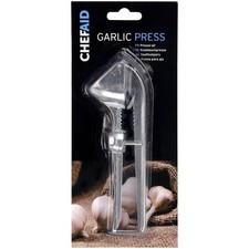 Chef Aid Traditional Garlic Press with Cherry Olive Stoner