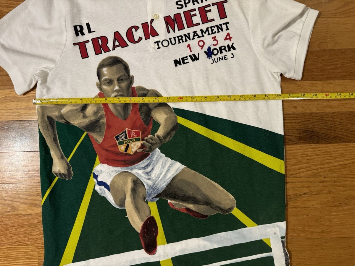 New M Polo Ralph Lauren Track & Field Chariots Stadium Hurdles