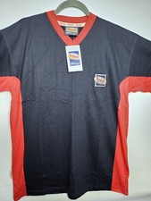 Tetley’s Bitter V Neck T Shirt Promo Beer Shirt One Size Cotton Navy Red