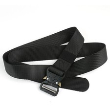 1.5" Tactical Belt Heavy Rigger Duty Belt Quick Release Buckle Nylon Belt Black