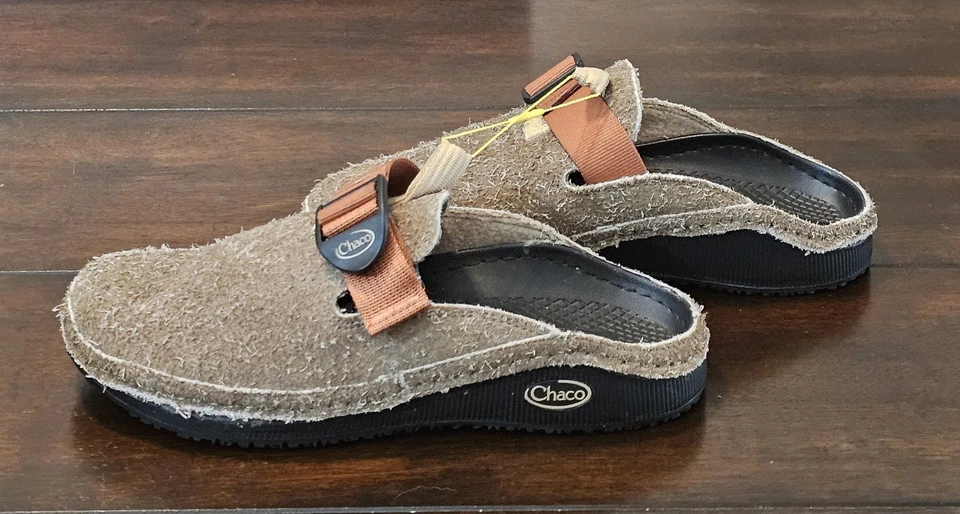 Zuecos Chaco Paonia para mujer talla 7 EU 38 marrón tierra gamuza superior Foto 2 de 4