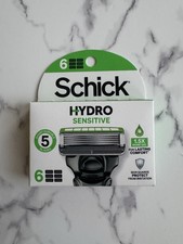 Schick Hydro Sensitive Razor Blade Refills for Men - 6 Cartridges - NEW IN BOX