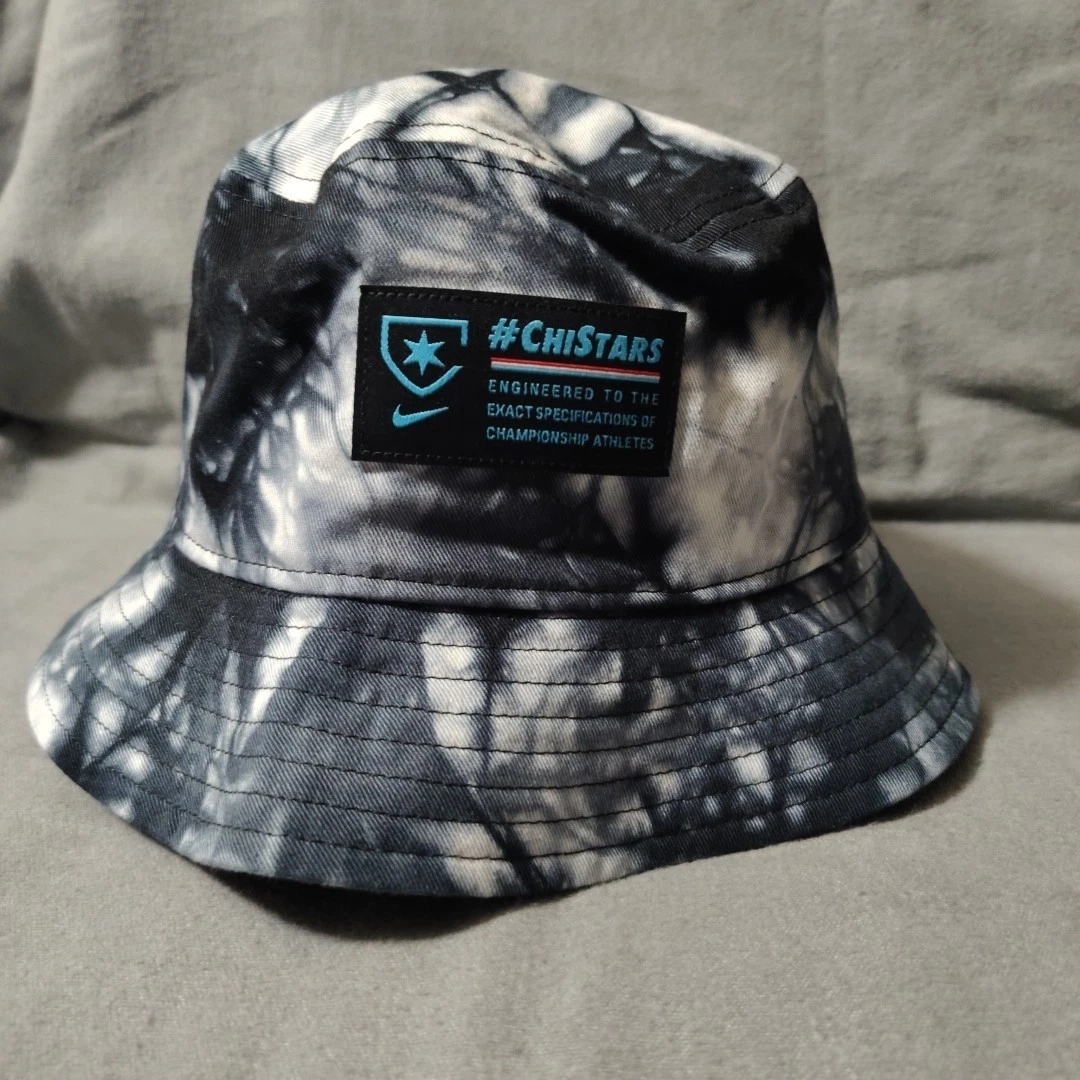 Nike Tie-Dye Bucket Hat Chicago Red Stars One Size Black Gray NWSL New