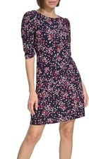 Tommy Hilfiger Floral Jersey Dress 8 Navy Floral