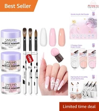 Acrylic Nail Kit for Beginners 6 Pcs Nails Art Tools with Brushes and Powders