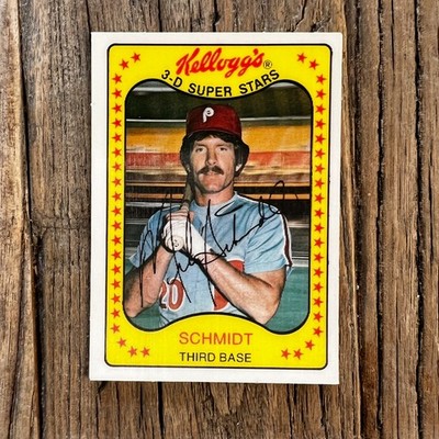 Mike Schmidt 1981 Kellogg s 3-D Super Stars Phillies Card