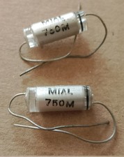 Condensatore polistirene Mial 750pF 50V 2pz