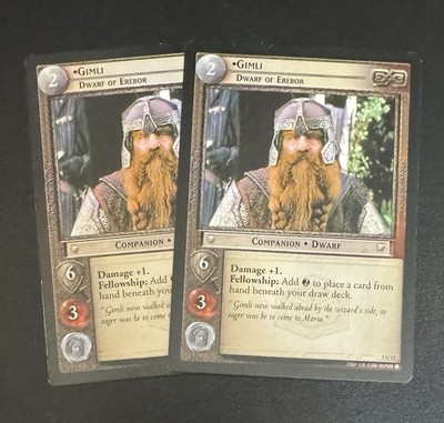 (2) Gimli 2001 Lord of the Rings Dwarf of Erebor Lot