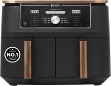 Ninja Foodi MAX Dual Zone Air Fryer AF400UKCP 9.5L 6-in-1 | Copper & Black | 2 D