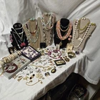 Vtg Rhinestone Lot 142 Joan Rivers Necklace Trifari 925 Brooch Dior Sign Unsign