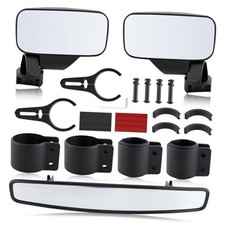 UTV Side Rear View Mirror  Center View Mirror With 1.75" to 2" Roll Bar Cage,