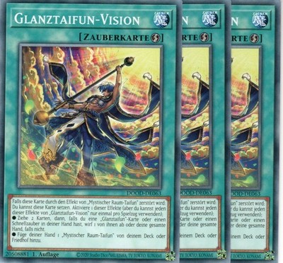 yugioh 3x Glanztaifun-Vision DOOD-DE063 COMMON 1AUFLAGE DEUTSCH