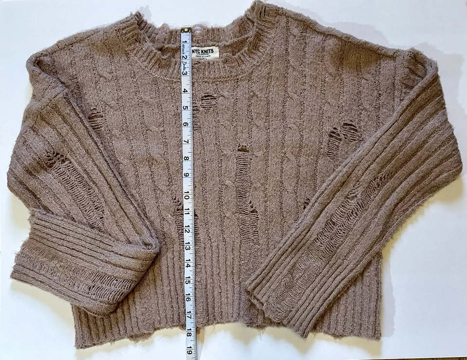 Suéter NYC Nordstrom Para Mujer Grande Taupe Envejecido Talla Grande Nuevo Sin Etiquetas Foto 3 de 4