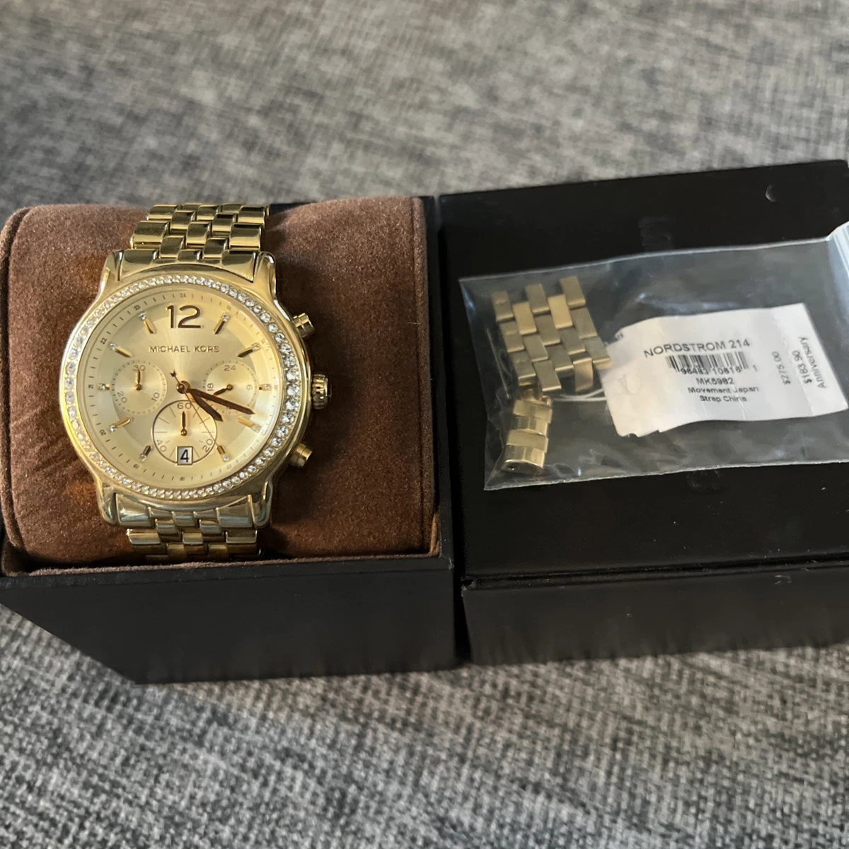 Michael Kors MK3410 Parker Watch Wm Silver Double Pave Crystal Bezel Mcbling New Michael Kors Polished 100 m (10 ATM) Water Resistance  main image 2