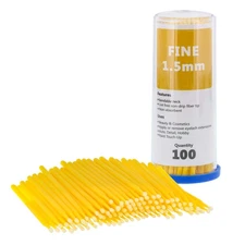 Paint Touch Up Micro Brushes, 100 Fine 1.5 mm Tip Brush Applicators, Auto Detail