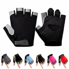 Fingerless Gym Training Gloves for Men Women Cycling Gloves Sports Fitness Motor