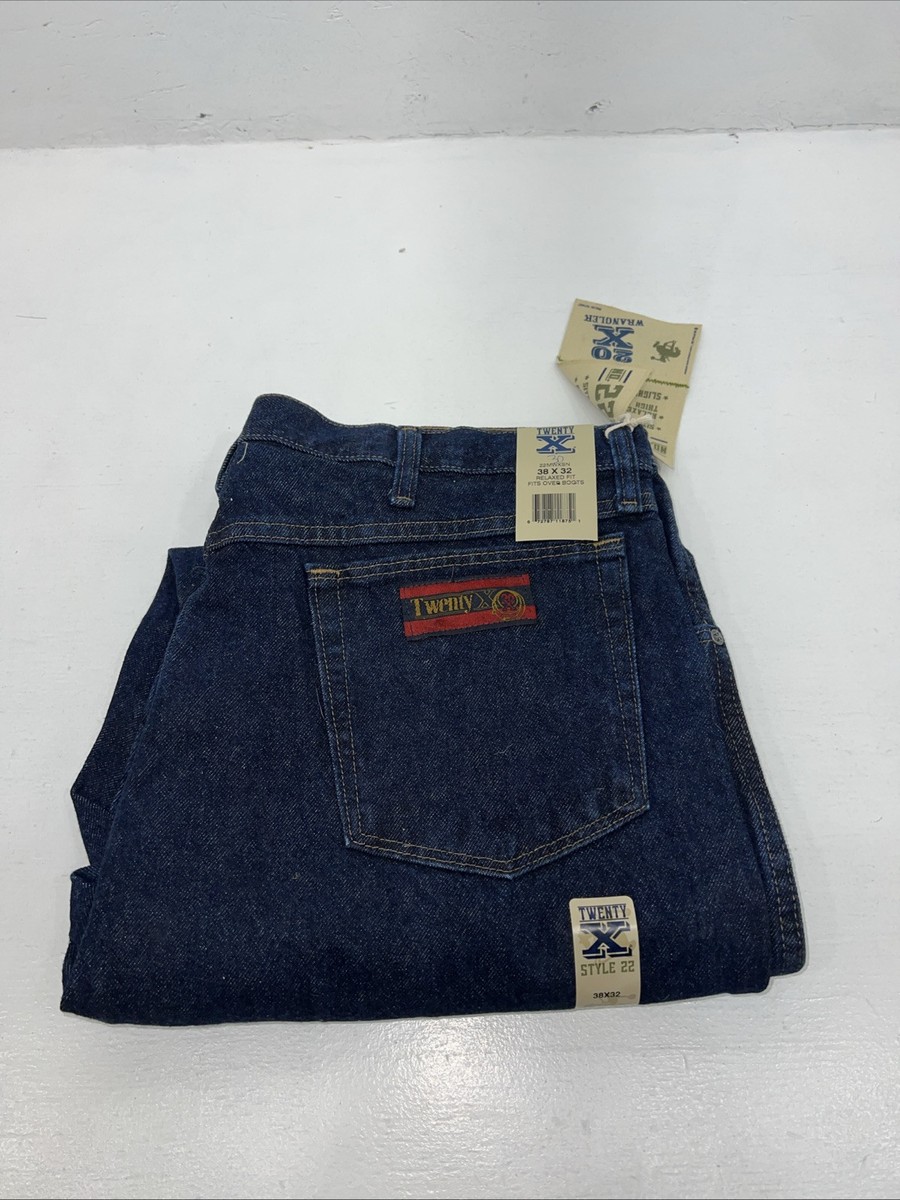 New Men's Twenty X Relaxed Fit Dark Wash Denim Jeans. 38x32 Q-11