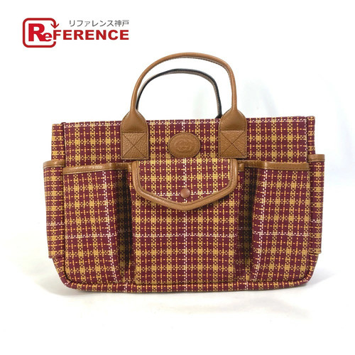Gucci 628159 Children's Canvas Leather Brown Bordeaux Handbag Used