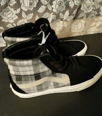 Vans Sneaker Fillmore Hi-Top Suede Plaid Mix Black Men 8 Women 9.5 NWOB
