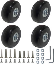 Universal 50Mm X 18Mm Luggage Replacement Wheels Set of 4 - Easy Install Repair