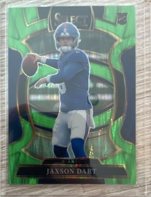Panini 2025 Select Concourse Jaxson Dart #93 NY Giants Neon Green Prizm 342/699