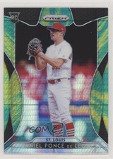 2019 Panini Prizm Green & Yellow Hyper Daniel Ponce de Leon #44 Rookie RC 1u0