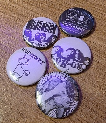 5 Mudhoney Pin Button Anstecker / 25 mm Mud Honey Grunge Pins