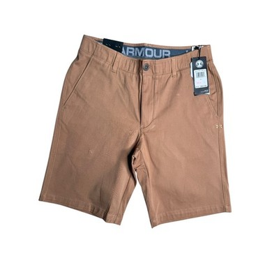 Under Armour Mens Tech Golf Shorts Size 32 Loose HeatGear Performance Brown
