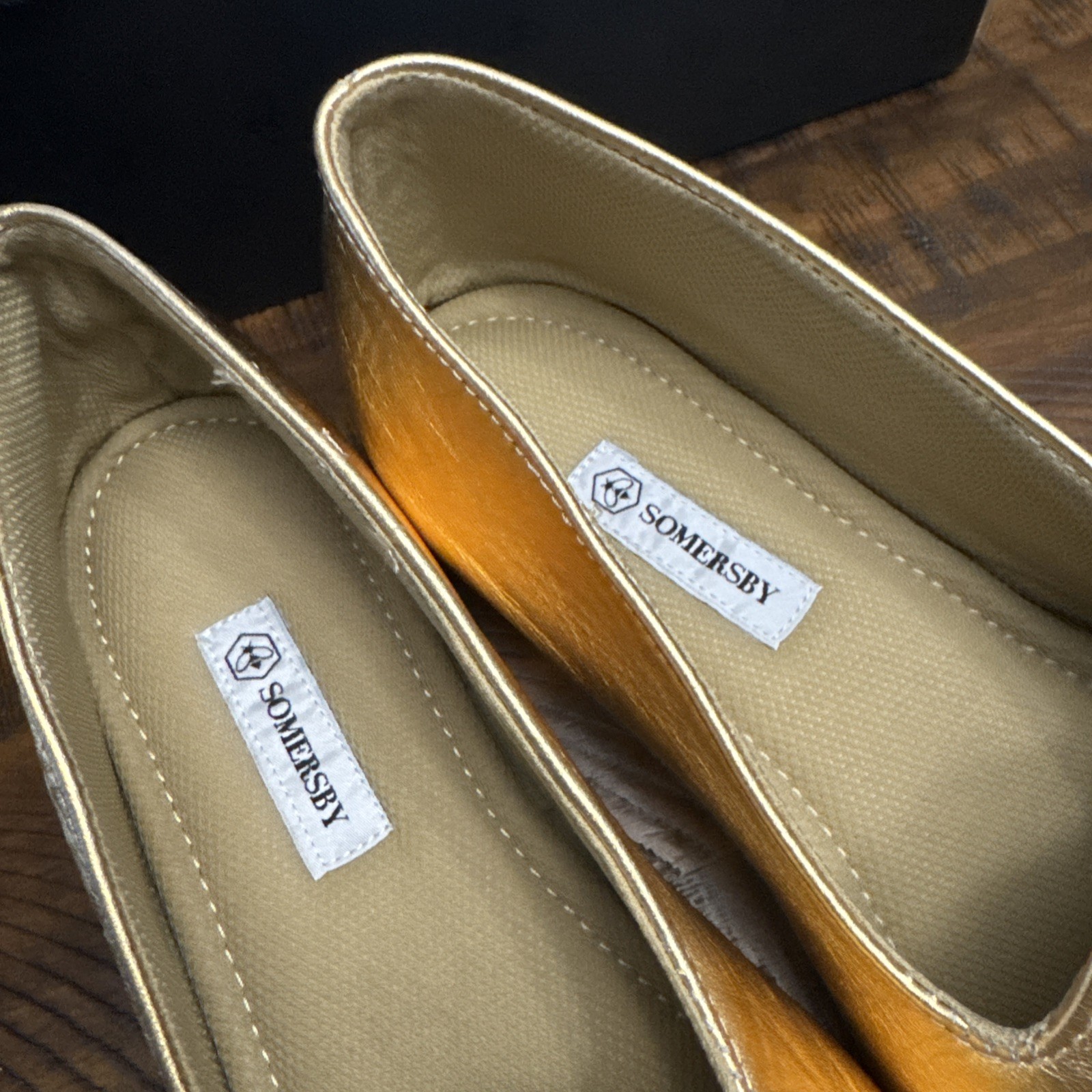 PANTOFOLA D’ORO SOMERSBY PANTOFOLE DA INTERNO DONNA ZAMORA COMODE IN PELLE ORO