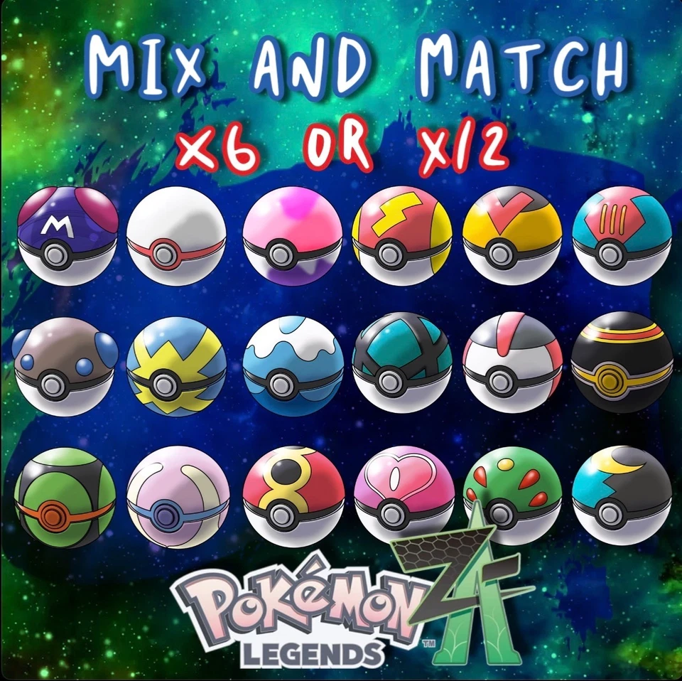 Pokémon Legends: ZA 🌟 Master Balls & Rare Poke Balls 🌟 Pick Mix & Match