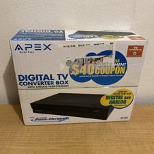 Apex Digital DT502 TV Converter Box Analog Pass Through NEW Sealed