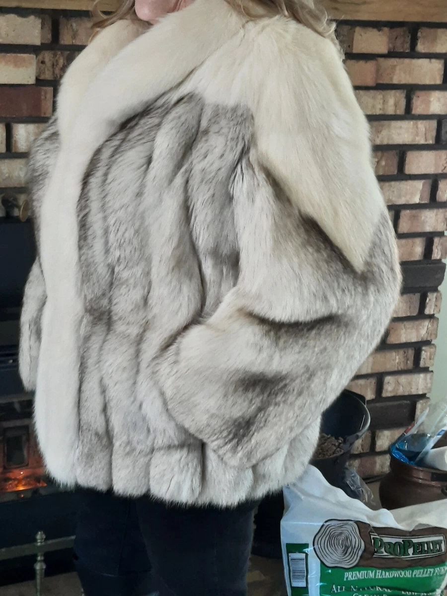 Beautiful Real Fur Blue Silver Fox Jacket Alderman Freeman Furs Muskegon MI