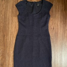 Ann Taylor Dress Navy Lace Sheath Dress - Excellent Condition!!