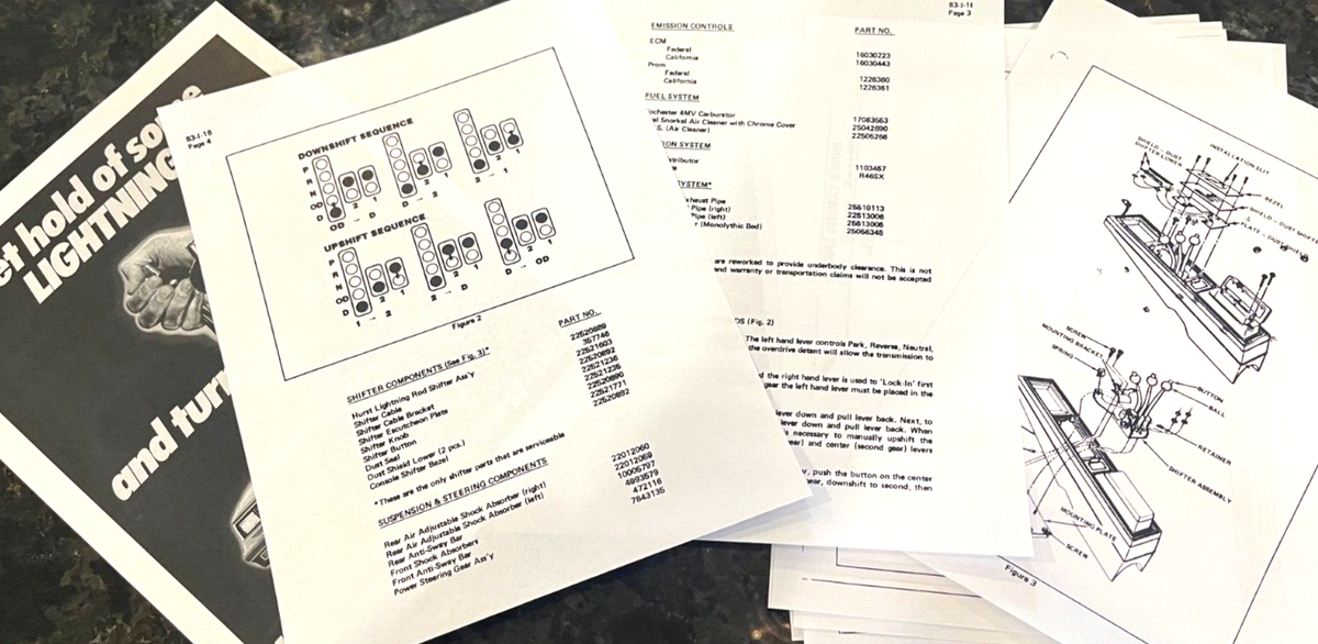 Hurst Lightning Rod Shifter GM Installation Manual G Body