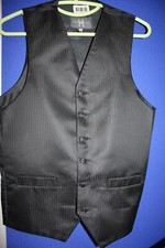 Wedding Waistcoat Gents patterned black size 36