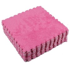  JB 9pcs Floor Covering EVA Foam Puzzle Floor Mats Play Mat GYM Kids Rose Warm