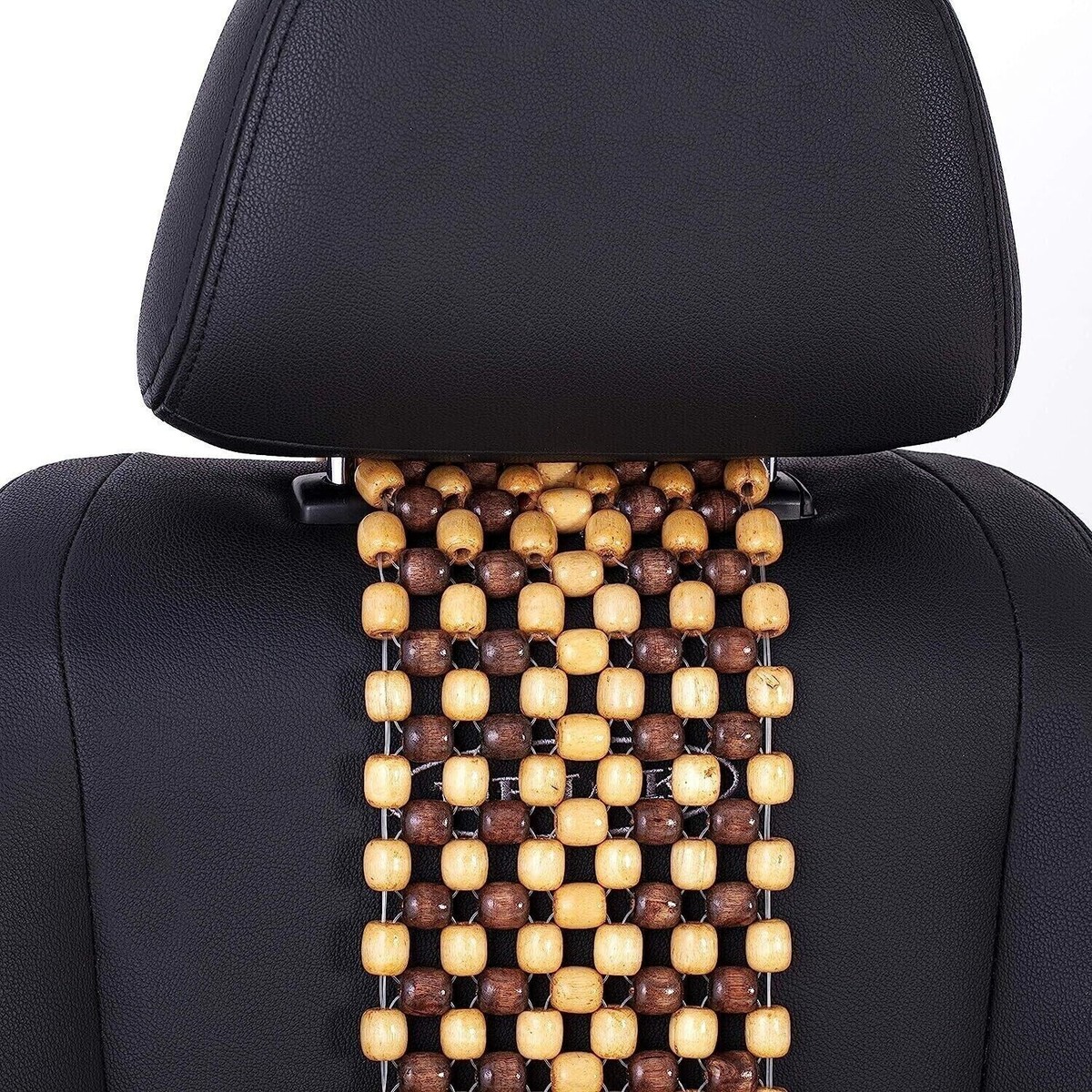 Coussin Siège Voiture Perles Bois - 45x130cm, Massage Et Ventilation, Pour Siège Avant, été, Bureau
