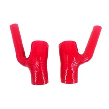 2Pcs Red Radiator Silicone Coolant Pipe Hose Kit For AUDI RS6 / RS7 C7 TURBO