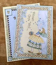 Leanin  Tree Debbie Mumm Get Well Card W/Enve...