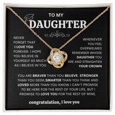 To My Daughter Necklace Gift for Daughter from Dad,Daughter Father Necklace gift