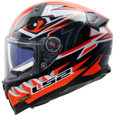 LS2 Integralhelm FF811 VECTOR II 2 Buntri schwarz rot Fiberglas Gr. XL