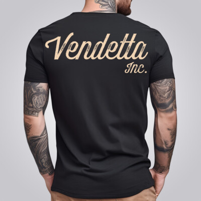 Vendetta Inc. Herren kurzarm Baumwoll Rundhals Shirt Crush 1051 schwarz,beige