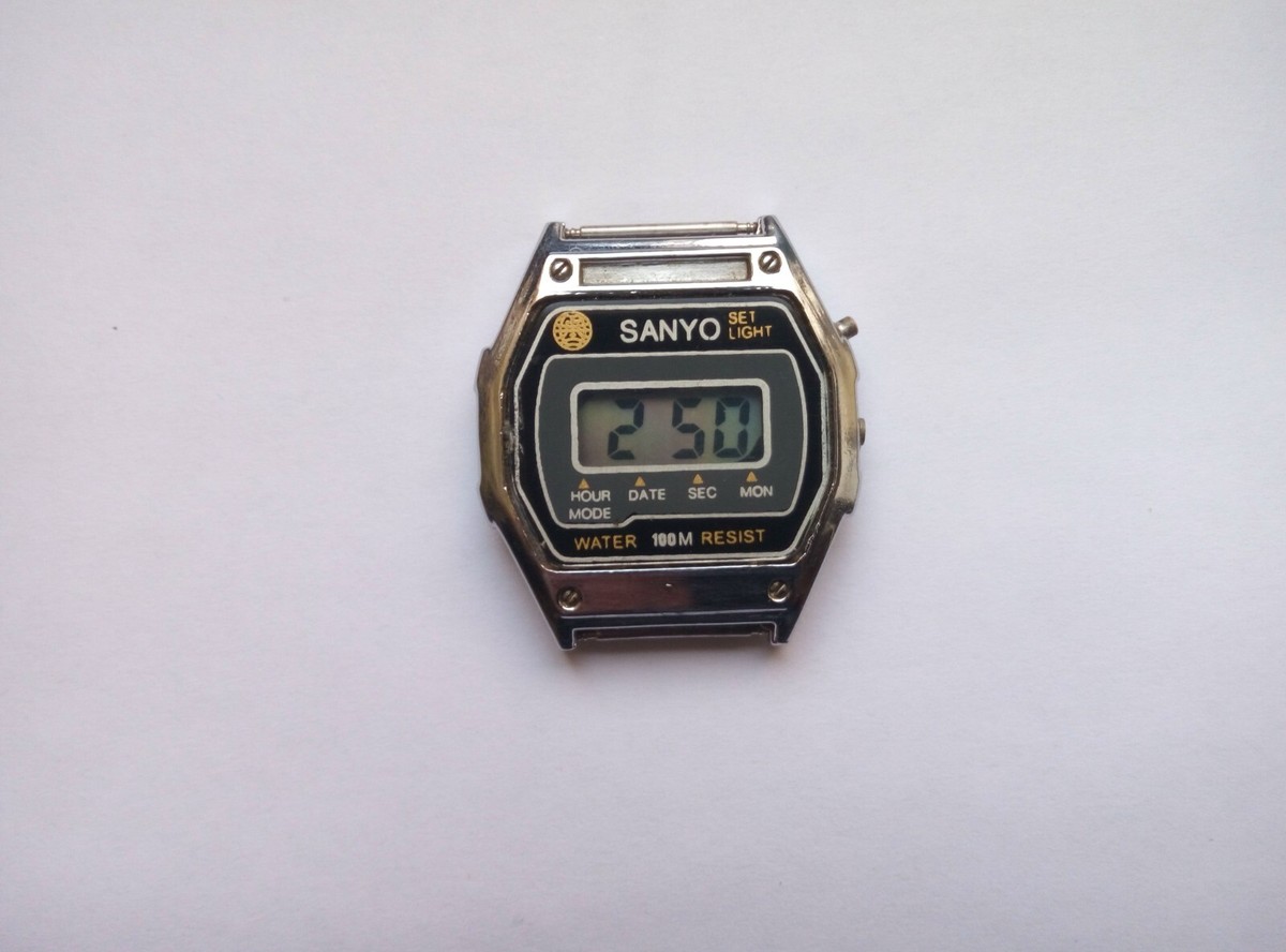 Vintage Digital Watch SANYO Date Month Seconds Japan 1980s | eBay