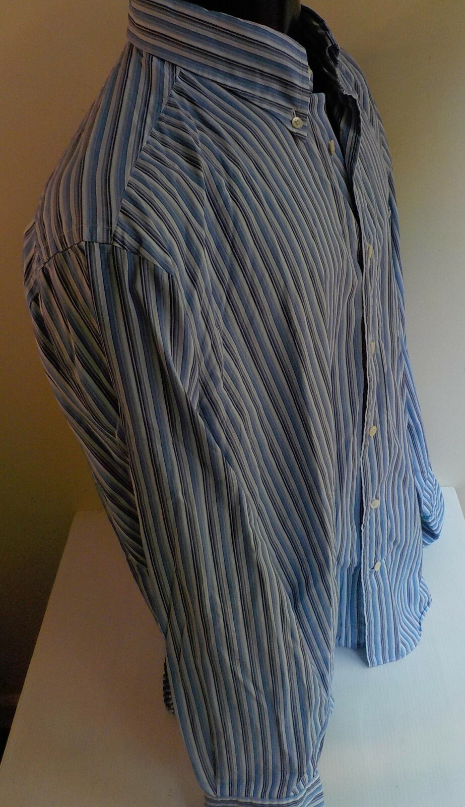 FACONNABLE Classique Cotton Button Down LS Stripe… - image 4
