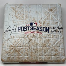 David Ortiz Game Used Signed Inscribed First Base Final Playoff Series 2016 ALDS