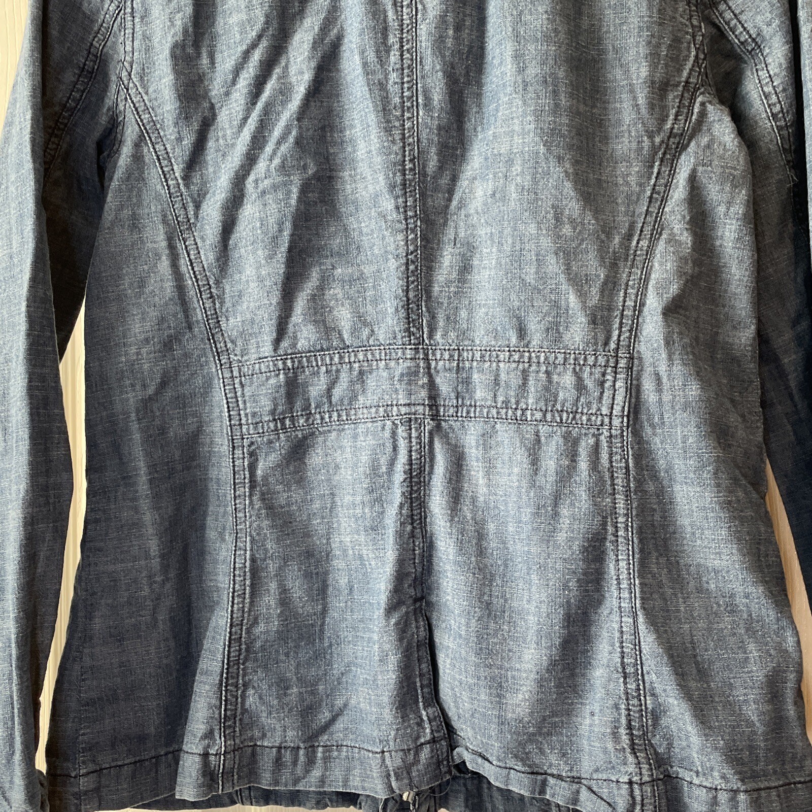 Tommy Hilfiger Jean Jacket S Lightweight Full Zip Button Up Pockets Back Slit thumbnail 12