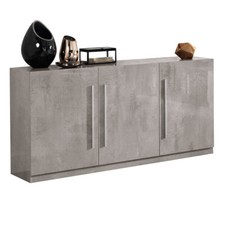MF Contromobile Buffet Greta Marmo Laccato Lucido 3 Ante, 156 x 47 x h 85 cm